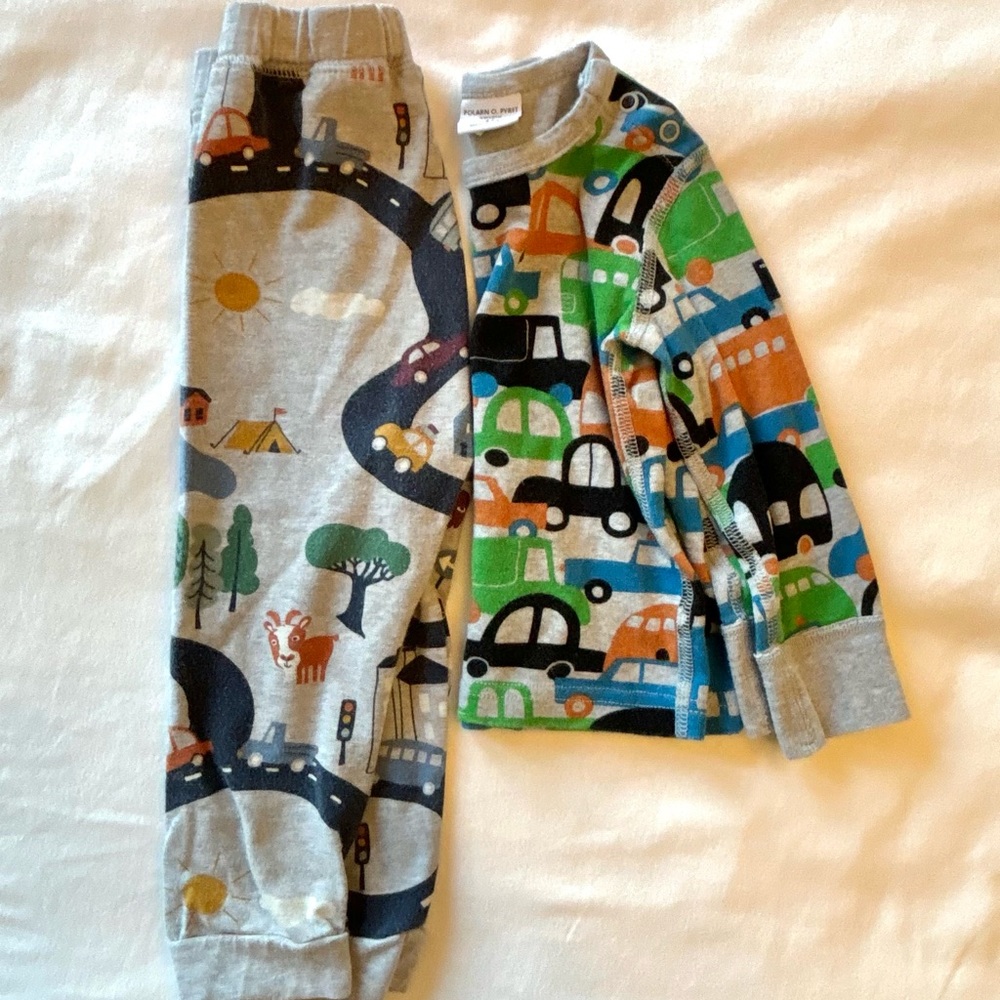 Polarn O. Pyret long sleeve tee and pants, size 85, 1-1.5 years